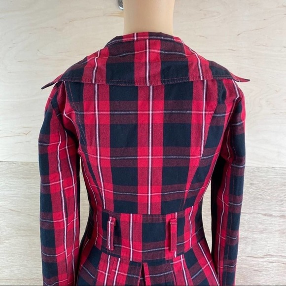 G by Guess Red Black Striped Jacket - Picture 6 of 8